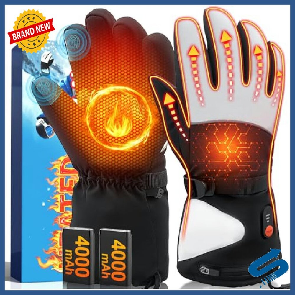 Rechargeable Heated Gloves Touchscreen Waterproof… - image 2